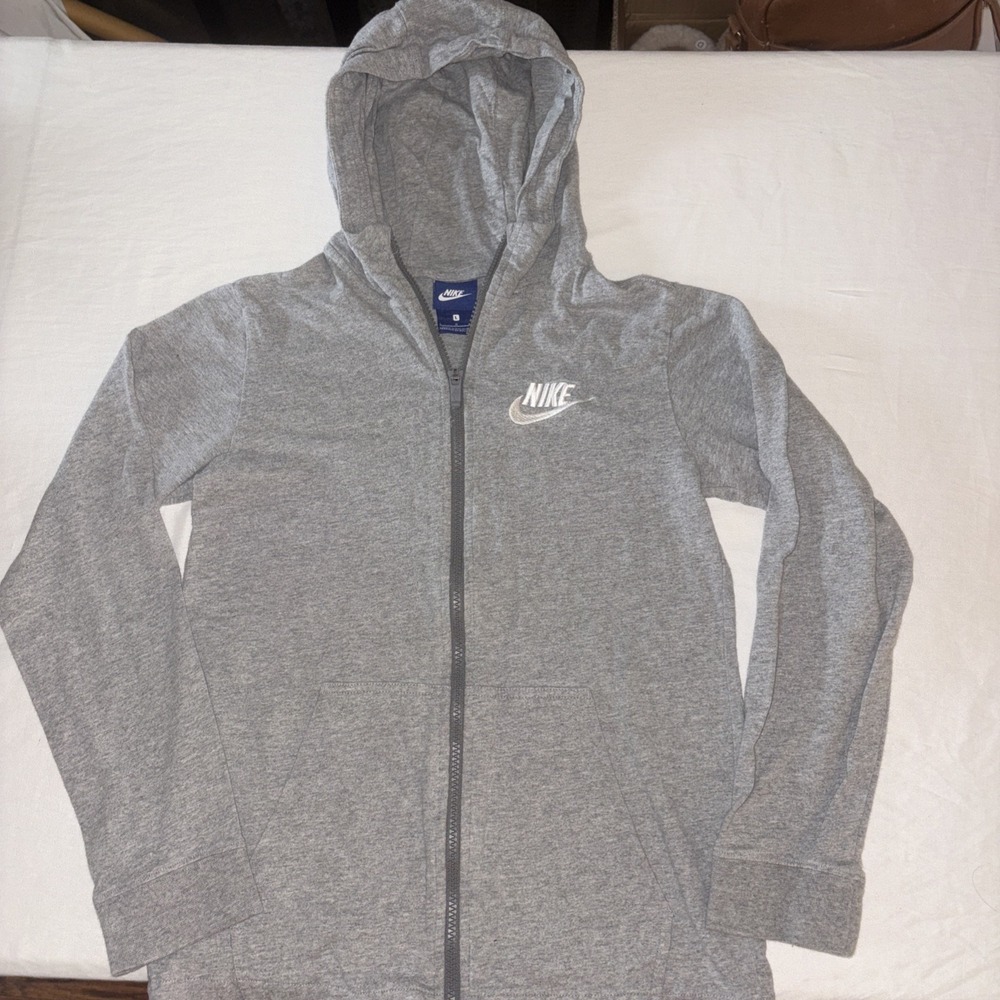 Vintage 2000 Blue tag Nike Full Zip Hoodie Thin Sweatshirt  Lg 14/16